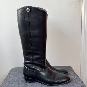 Frye Melissa Button Riding Boots in Black Size 8.5